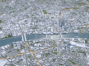 London downtown city UK 30km 3D Model