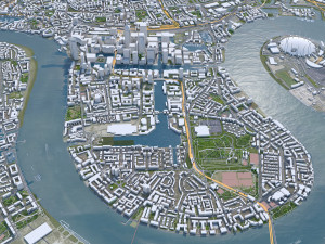 London downtown city UK 30km 3D Model