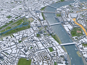 London downtown city UK 30km 3D Model