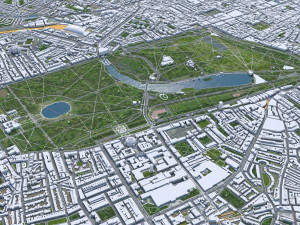 London downtown city UK 30km 3D Model