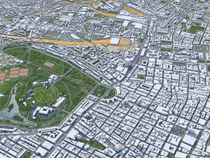London downtown city UK 30km 3D Model