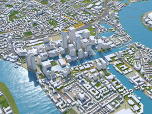 London downtown city UK 30km 3D Model