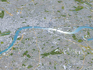 London downtown city UK 30km 3D Model