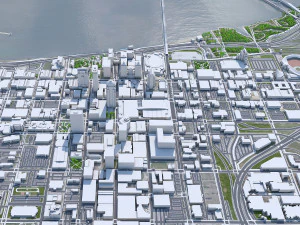 Louisville downtown city Kentucky USA 6km 3D Model