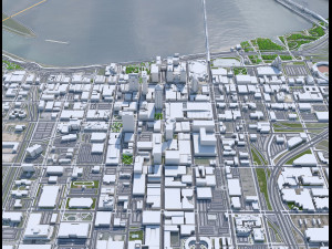 Louisville downtown city Kentucky USA 6km Modelo 3D