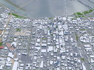 Louisville downtown city Kentucky USA 6km 3D Model