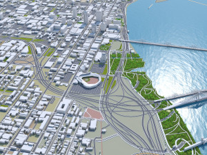 Louisville downtown city Kentucky USA 6km Modelo 3D