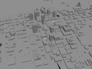 Louisville downtown city Kentucky USA 6km 3D Model