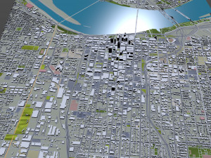 Louisville downtown city Kentucky USA 6km Modelo 3D
