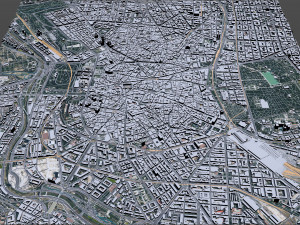 Madrid downtown city Spain 6km 3D Model