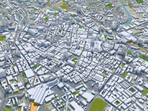 Manchester downtown city UK 7km 3D Model