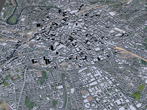 Manchester downtown city UK 7km Modelo 3D