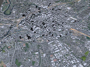 Manchester downtown city UK 7km 3D Model