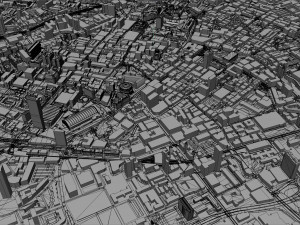 Manchester downtown city UK 7km Modelo 3D