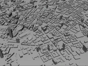 Manchester downtown city UK 7km 3D Model
