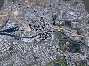 Melbourne downtown city Australia 8km 3D Модель