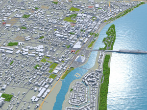 Memphis downtown city Tennessee USA 8km 3D Модель