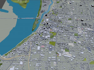 Memphis downtown city Tennessee USA 8km 3D Модель
