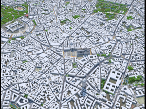 Milan downtown city Italy 6km 3D 模型