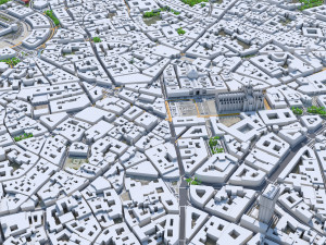 Milan downtown city Italy 6km 3D 模型