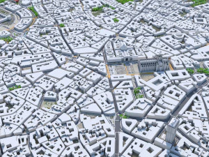 Milan downtown city Italy 6km 3D Model