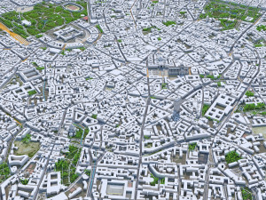 Milan downtown city Italy 6km 3D 模型
