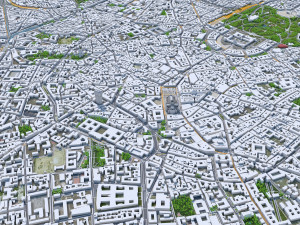 Milan downtown city Italy 6km 3D 模型