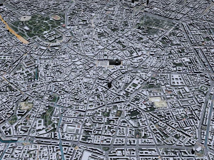 Milan downtown city Italy 6km 3D Model