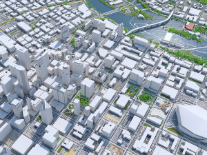 Minneapolis downtown city Minnesota USA 6km 3D Model