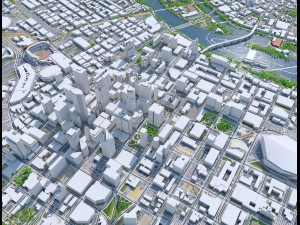 Minneapolis downtown city Minnesota USA 6km 3D Model