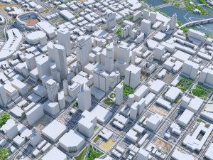 Minneapolis downtown city Minnesota USA 6km 3D Model
