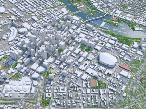 Minneapolis downtown city Minnesota USA 6km 3D Model