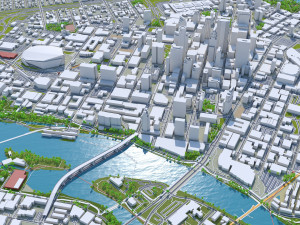 Minneapolis downtown city Minnesota USA 6km 3D Model