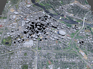 Minneapolis downtown city Minnesota USA 6km 3D Model