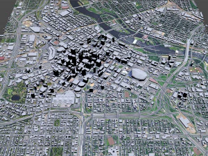 Minneapolis downtown city Minnesota USA 6km 3D Model