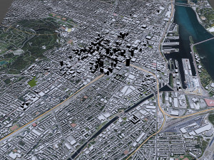 Montreal city Quebec Canada 8km 3D Model