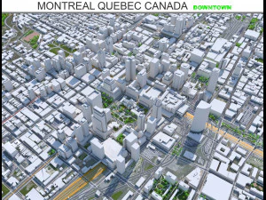 モントリオール市 カナダ ケベック州 8km 3Dモデル