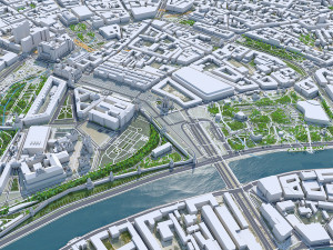 Moscow downtown city Russia 12km 3D Model