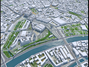 Moscow downtown city Russia 12km 3D Модель