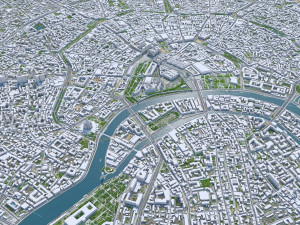 Moscow downtown city Russia 12km 3D Модель