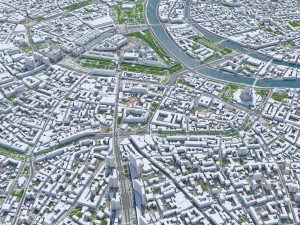 Moscow downtown city Russia 12km 3D Модель
