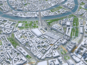 Moscow downtown city Russia 12km 3D Модель