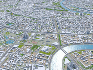 Moscow downtown city Russia 12km 3D Модель