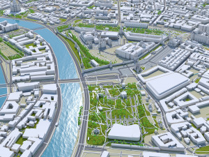 Moscow downtown city Russia 12km 3D Модель