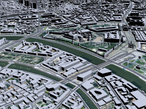 Moscow downtown city Russia 12km 3D Модель