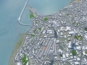 Mumbai downtown city India 8km 3D Model