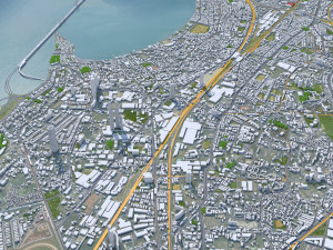Mumbai downtown city India 8km 3D Model