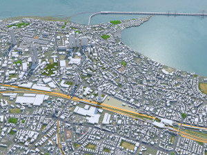 Mumbai downtown city India 8km 3D Model