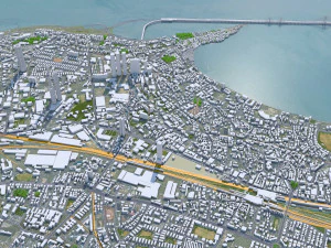 Mumbai downtown city India 8km 3D Model