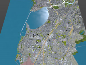 Mumbai downtown city India 8km 3D Model